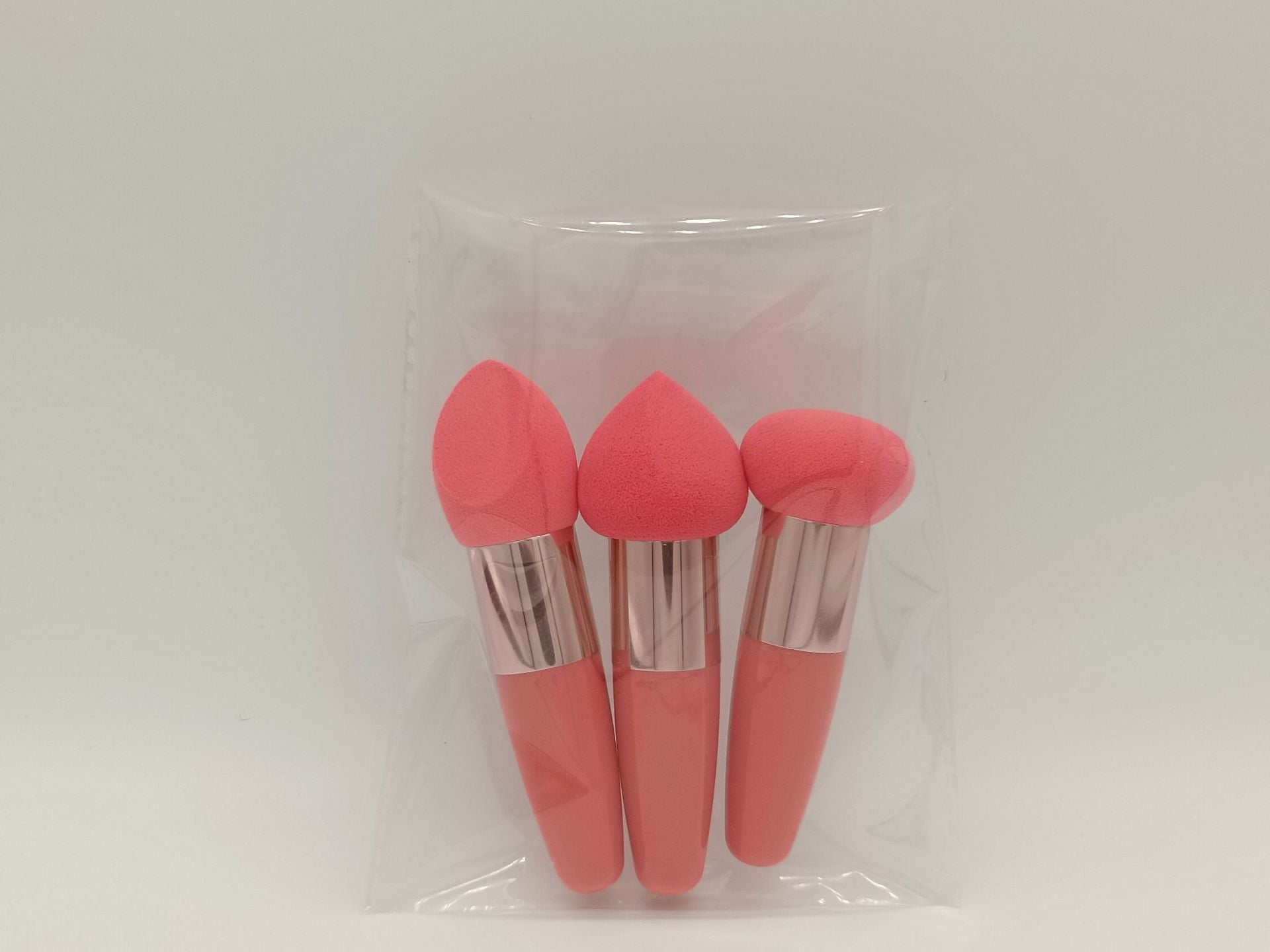 Set di tre spugnette per trucco Valstrend, beauty blender a doppio uso umido e asciutto, applicatori per fondotinta e cosmetici.