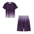Completo pantaloncini corti a due pezzi in stile europeo e americano, con design a sfumature, marca Valstrend.