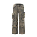Pantaloni uomo Valstrend con più tasche, modello largo e comodo, pantaloni casual con pantaloni larghi e tasche multiple