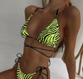 Costume da bagno bikini femminile Valstrend con fibbia in metallo, stile sexy e alla moda, con dettagli eleganti e tessuto colorato.