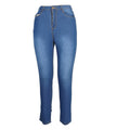 Pantaloni skinny in denim da donna Valstrend shop, vestibilità aderente e tasche frontali, colore blu denim.