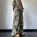 Pantaloni cargo camouflage da uomo Valstrend, pantaloni larghi autunno-inverno con grandi tasche e stile casual.