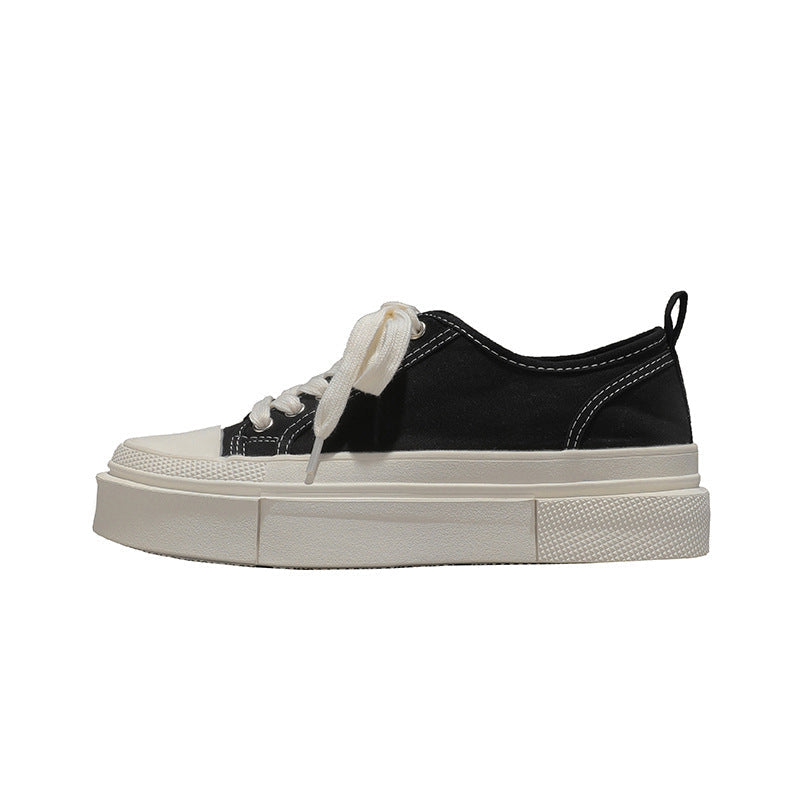 Scarpe casual da donna Valstrend con lacci, stile semplice e confortevole, in tessuto colorato e suola antiscivolo.