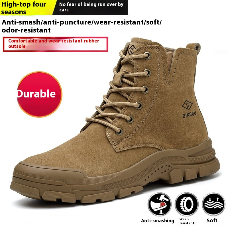 Scarpe da uomo Valstrend in cotone per protezione sul lavoro, antiscivolo, antitaglio e antischiacciamento, con puntale rinforzato.