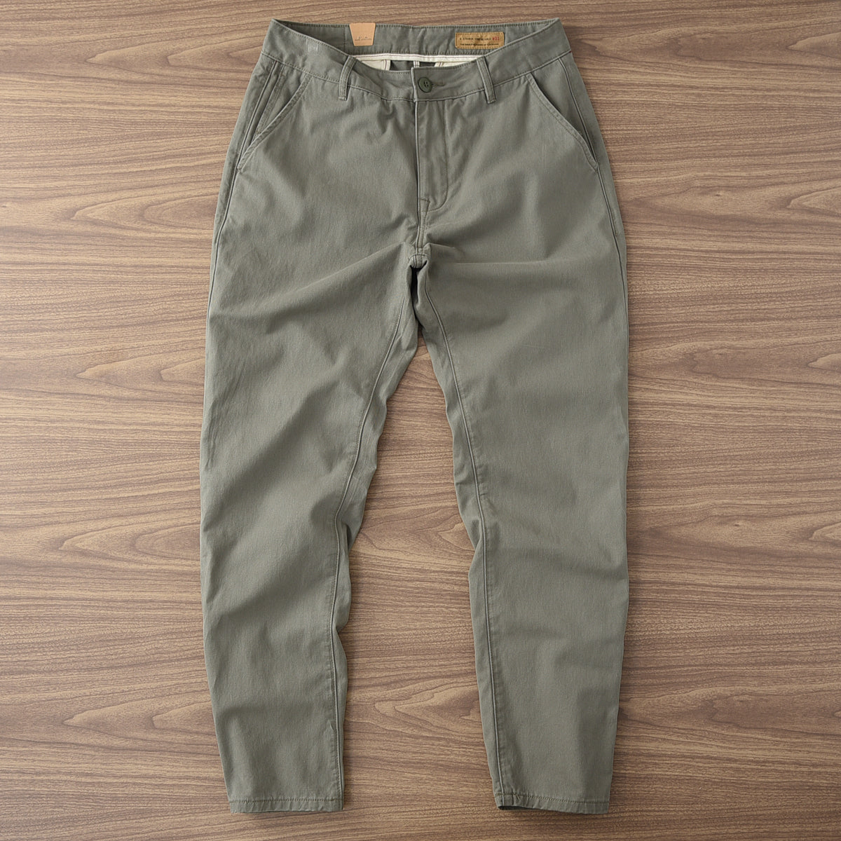 Pantaloni casual da uomo Valstrend in cotone twill, vestibilità ampia e dritta, pantaloni lunghi e comodi per il tempo libero