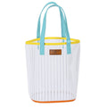 Tracolla trasparente Valstrend con cuore a righe, borsa portaoggetti portatile grande capacità, perfetta per ragazze.