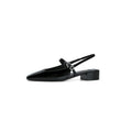 French Square Toe Mary Jane Shoes Rhinestone Square Buckle Chunky Heel