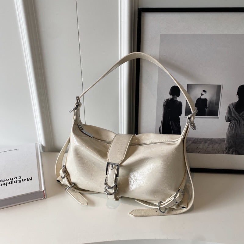 Borsa a tracolla donna Valstrend, fashion messenger bag elegante con dettagli in pelle e spaziosa per uso quotidiano