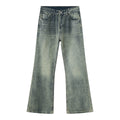 High Street Vibe Washed Yellow Mud Slightly Flared Jeans