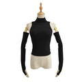 Maglietta corta slim-fit a pieghe, donna con maniche arricciate, marca Valstrend, tessuto leggero e stile moderno.