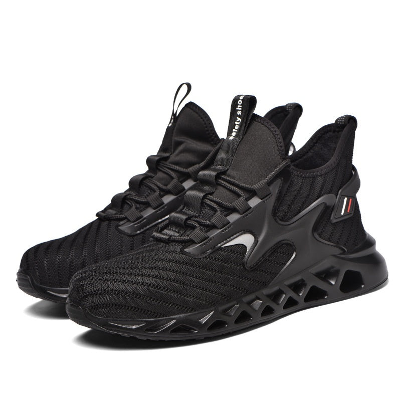 Scarpe di sicurezza in acciaio anti-schiacciamento e anti perforazione Valstrend, con punta rinforzata e design resistente.