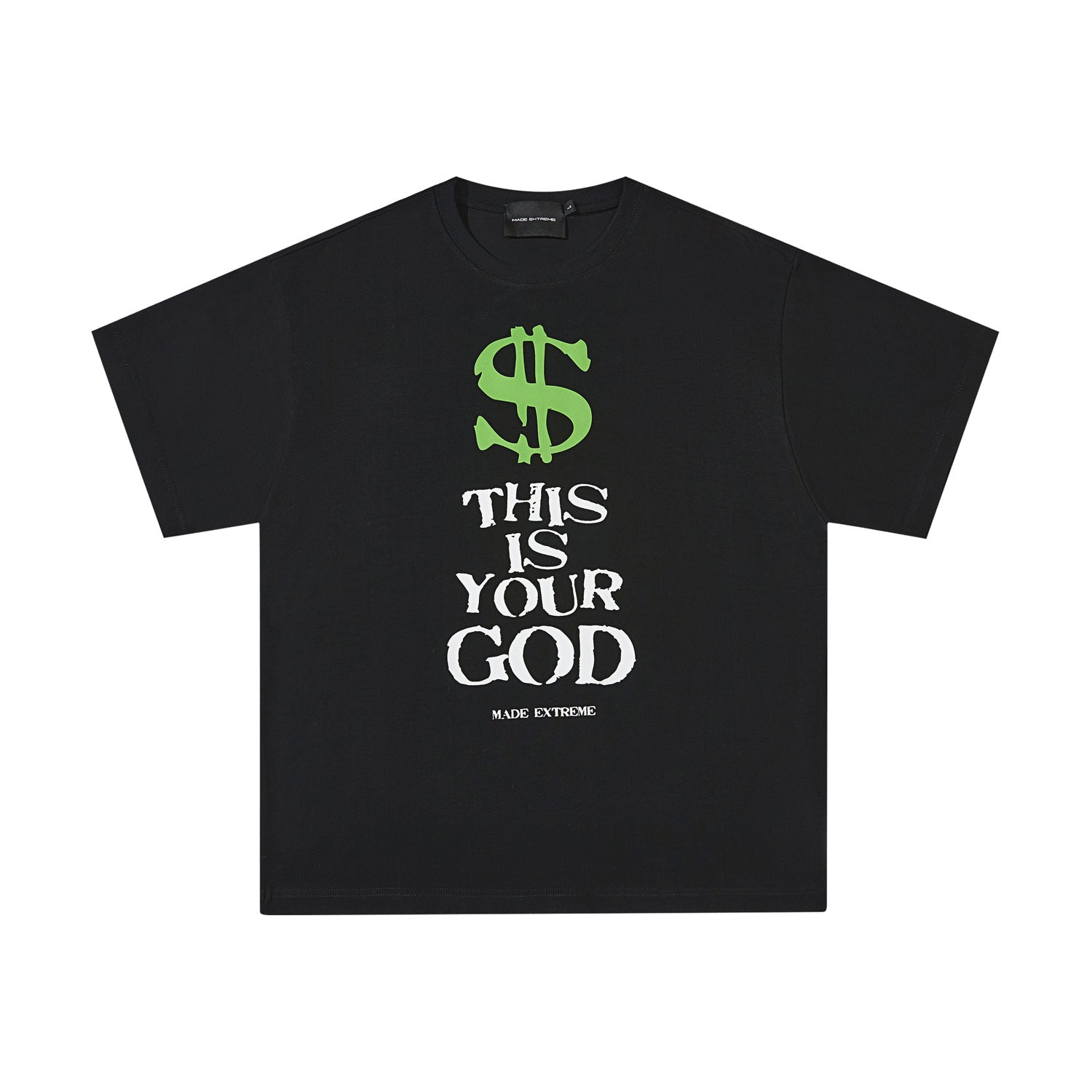Retro Alphabet Short-sleeved T-shirt Shoulder Width Loose Couple's Tops