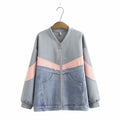 Giacca donna in denim casual Valstrend, stile normale con tasche frontali e colletto, vestibilità comoda e tessuto resistente