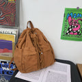 Zaino in tela Valstrend, grande capacità, con coulisse, ideale per viaggi e trasportare computer, stile semplice e pratico.