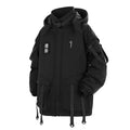 Winter New Functional Fan Moving Ribbon Hooded Cotton Jacket Men