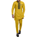 Completo da uomo Valstrend con stampa etnica africana in batik di cotone, abbigliamento casual e confortevole