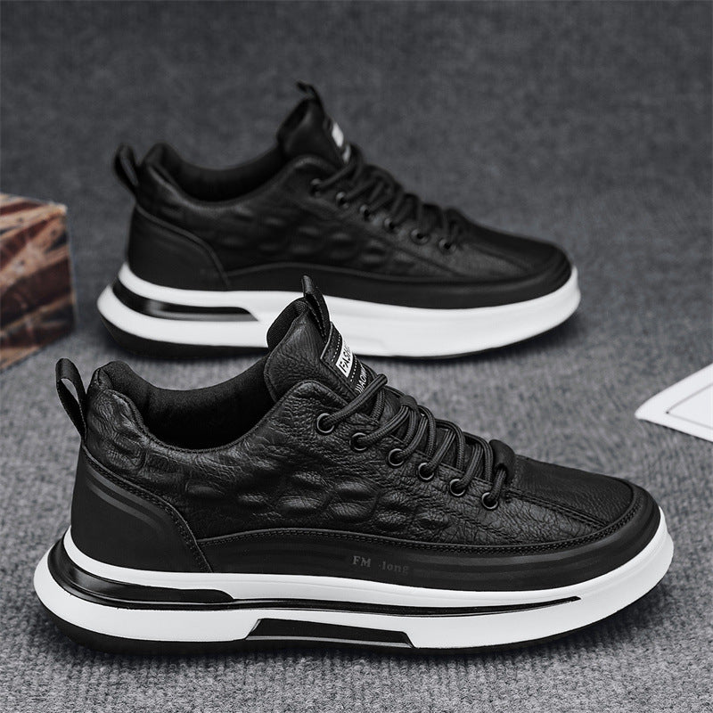 Sneakers sportive e casual in pelle impermeabile Valstrend, ideali per sport e tempo libero, con suola antiscivolo e design moderno.