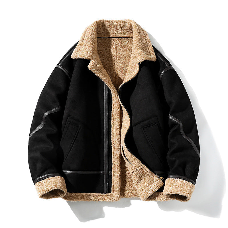 Giacca oversize in fleece spessa e imbottita Valstrend, stile casual e caldo con cappuccio e tasche frontali