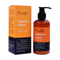 Loción corporal hidratante para mujeres con vitamina C de Valstrend, frasco de 250 ml con textura blanca y etiqueta en la botella