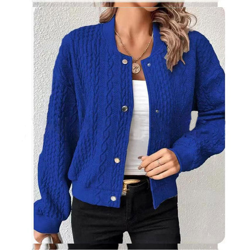 Giacca da donna Valstrend, uniforme da baseball, cappuccio, tasche anteriori, stile sportivo, tessuto in cotone.