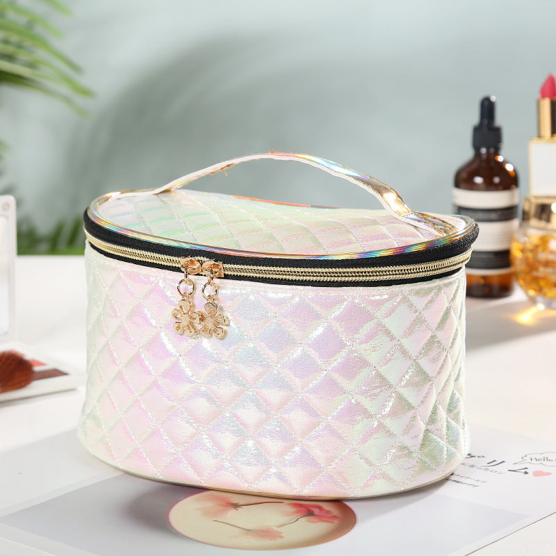 Grande borsa porta cosmetici in PU Valstrend, resistente all'acqua, per viaggio e organizzazione con capienza elevata.