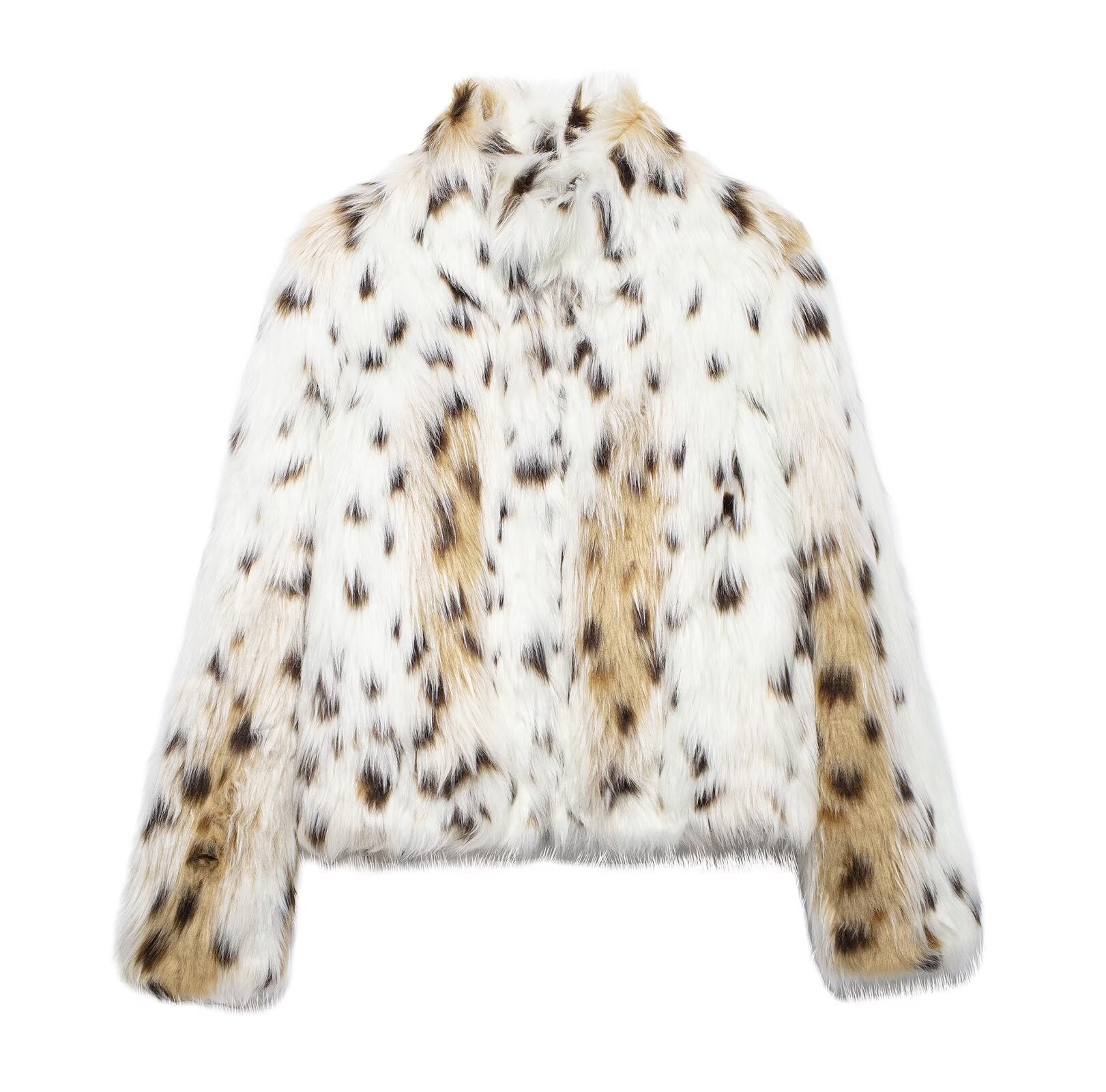 Cappotto ampio da donna con motivo animale, stile moda femminile, morbido e pratico, in tessuto di alta qualità Valstrend.