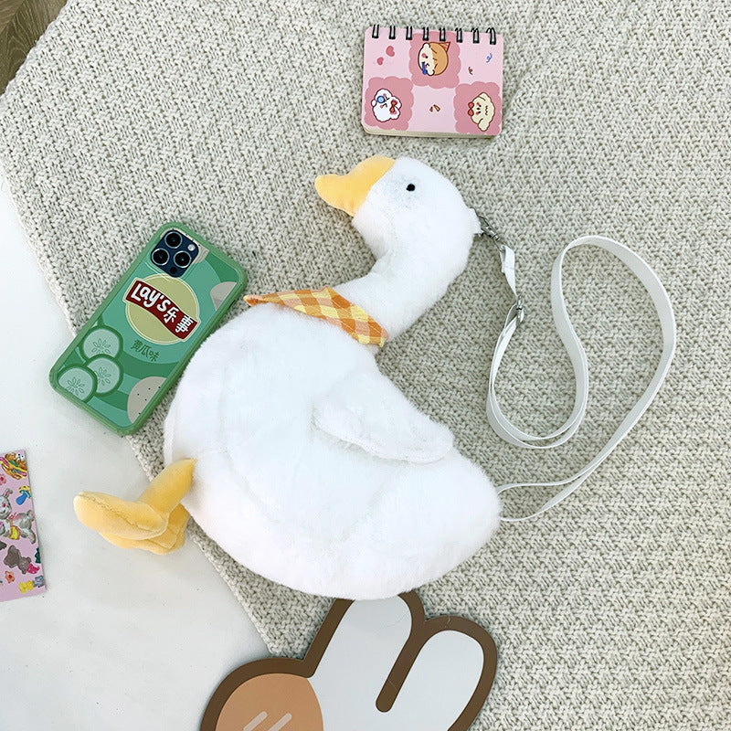 Borsa a tracolla Valstrend con bambola di peluche femminile, accessorio fashion e originale, con dettagli colorati e morbidi.