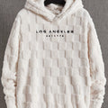 Maglione casual da uomo a maniche lunghe con collo rotondo, felpa interna, vestibilità classica, design lavorato a maglia.