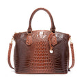 Borsa messenger donna Valstrend con motivo rettile retrò, portatile, con tracolla e dettagli eleganti in stile classico.