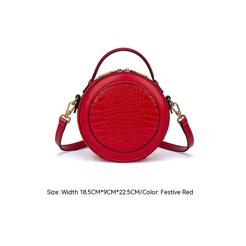 Borsa a mano piccola e rotonda Valstrend con motivo alla moda e stile trendy, perfetta per accessori di moda alla moda.