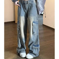 Jeans cargo femminili Valstrend Shop stile street americano, vestibilità casual e dettagli alla moda, look trendy e urbano