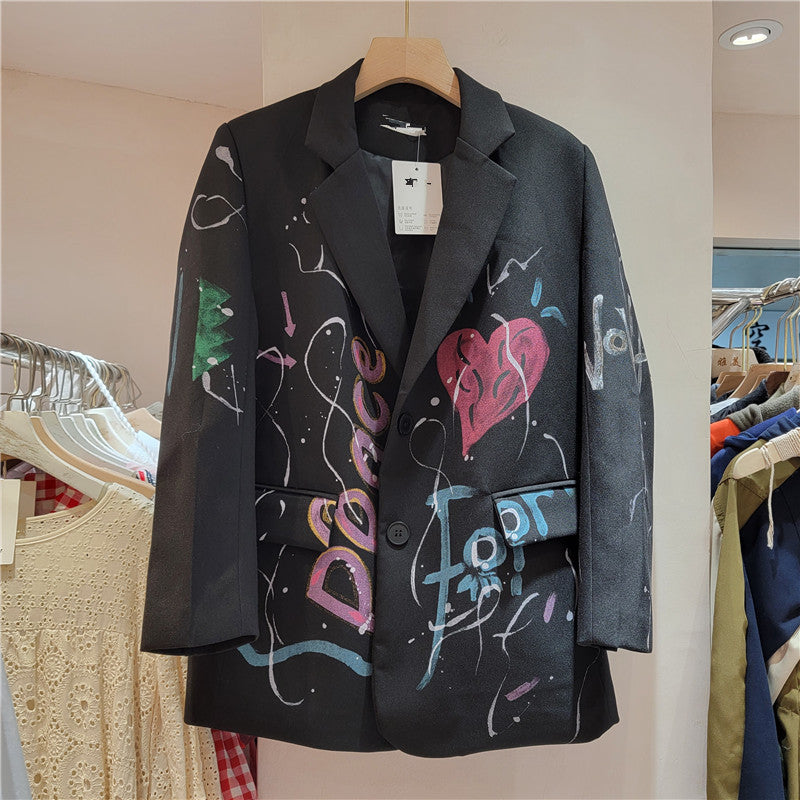 Giacca maschile alla moda Valstrend, stile loose e versatile, ideale per ogni occasione, vista su un manichino con sfondo neutro.