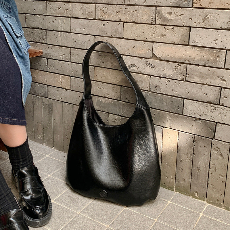 Grande borsa a tracolla Valstrend con design plissettato, ampia capacità e stile speciale per pendolari e uso quotidiano.