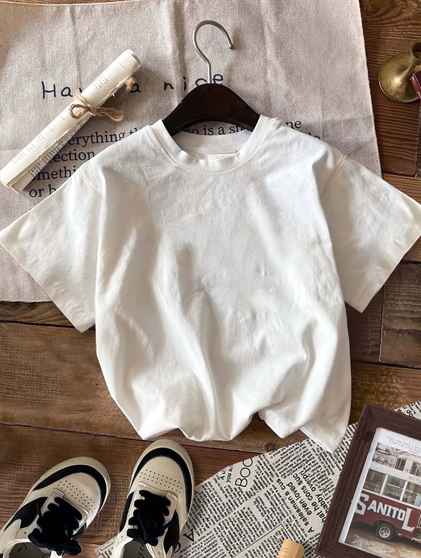 T-shirt donna Valstrend con stampa cartone animato, maniche corte e collo rotondo, abbigliamento casual estivo e primaverile