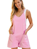 Tuta donna a tinta unita Valstrend shop, vestibilità comoda, senza maniche, in tessuto leggero, colore solido e stile elegante.