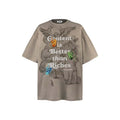 T-shirt unisex Valstrend Shop con stampa angel letter in stile retrò distress, manica corta e design casual.