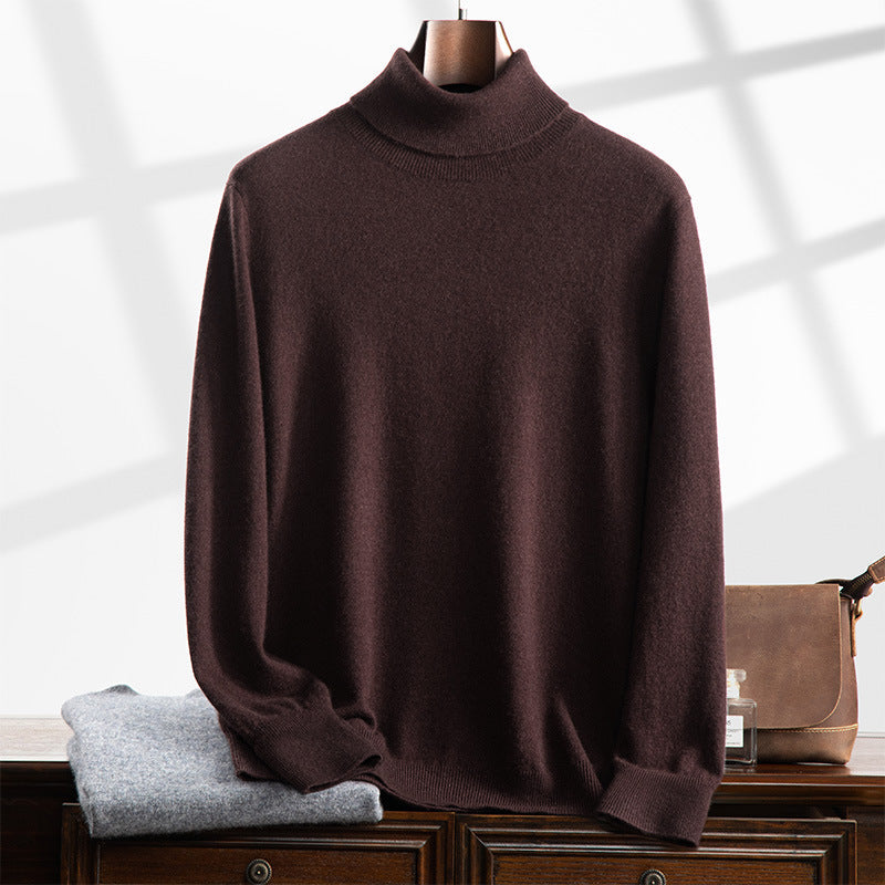 Camicia casual da uomo Valstrend, con colletto alto e stile autunno-inverno, in cashmere morbido e caldo.