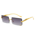 Women's Fashion Square Frameless Trimming Sunglasses