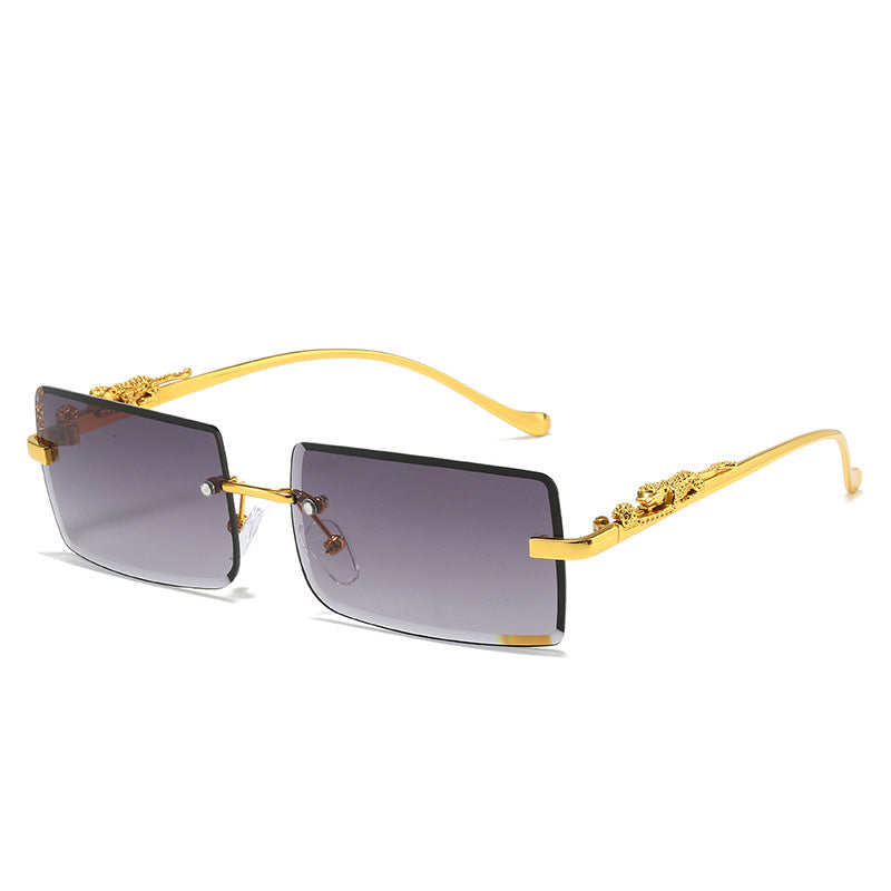 Women's Fashion Square Frameless Trimming Sunglasses