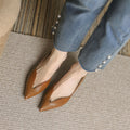 Scarpe femminili Valstrend, ballerine eleganti con punta francese e apertura bassa, modello a punta e suola piatta.