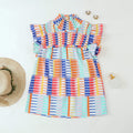 Camicia donna Valstrend in chiffon colorato con righe e stampa, maniche lunghe e stile elegante e casual.