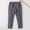 Pantaloni casual da uomo in lino primavera Valstrend, vestibilità rilassata, colore naturale, dettaglio di cuciture e tessuto leggero