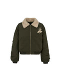 Cappotto corto da donna in cotone con imitazione di lana di agnello, stile caldo e elegante, marca Valstrend shop.