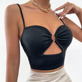 Canotta donna Valstrend camo con scollo a barca e navel, tessuto morbido e stile casual, immagine frontale.