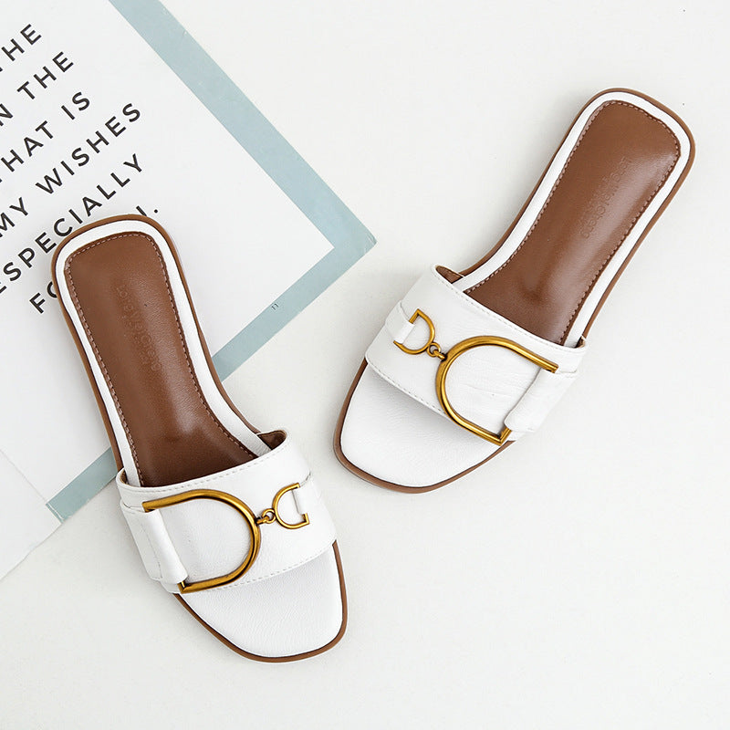Sandali estivi da donna Valstrend, scarpe flat casual e versatili per l'estate 2022, con design all-matching e stile alla moda