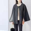 Cappotto invernale e autunnale in lana per donna, con scialle, stile elegante e versatile, marca Valstrend Shop.