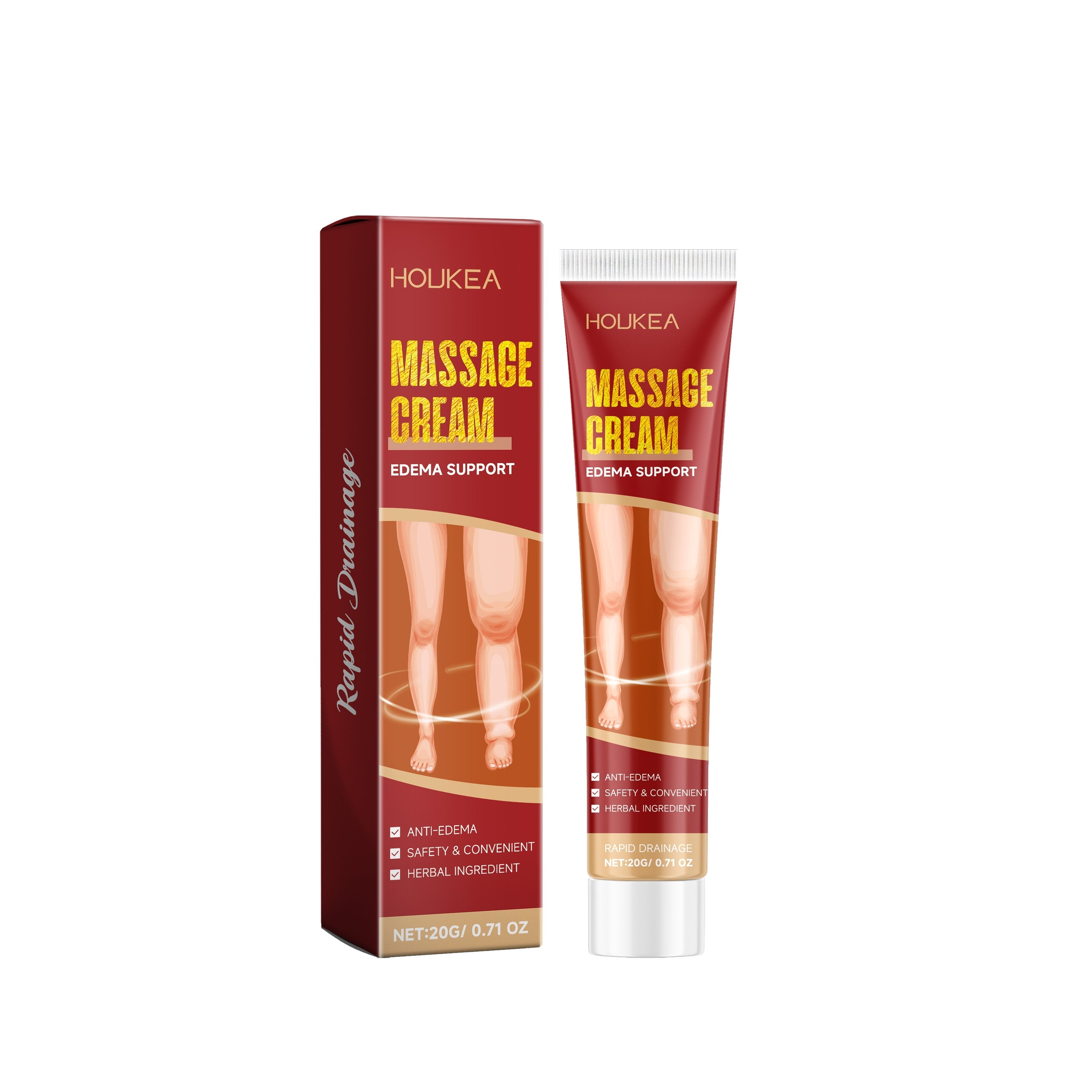 Crema Valstrend Herbal Lymphatic Relief con erbe per il sollievo linfatico, in tubo con etichetta verde e bianca
