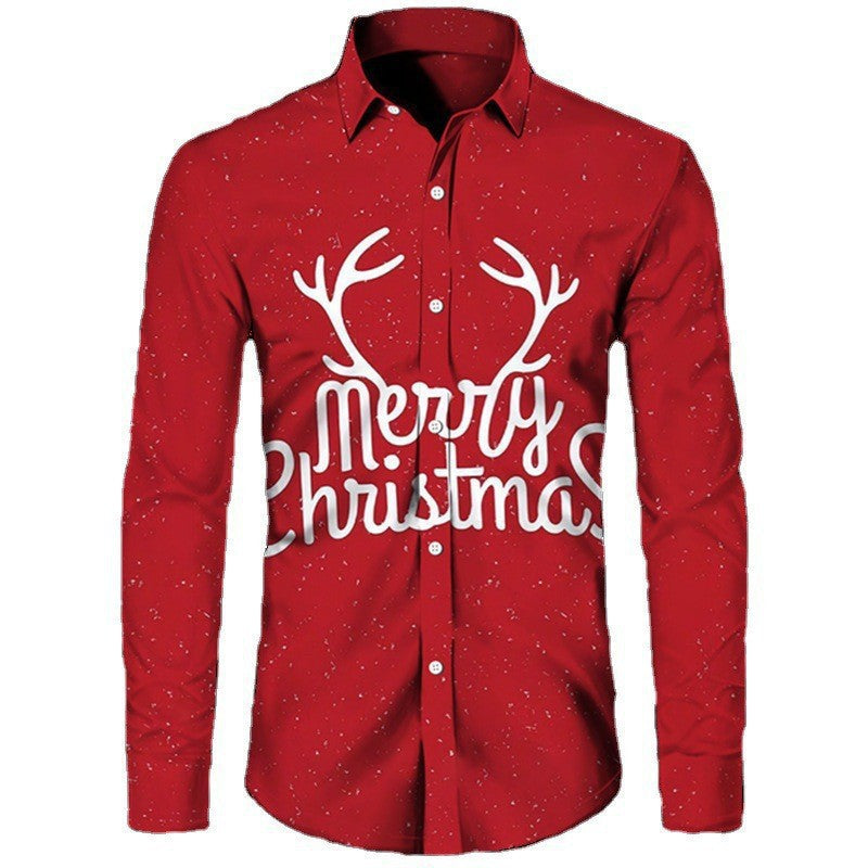 Camicia casual a maniche lunghe Valstrend con stampa digitale, dettaglio di tessuto e design moderno visibile nell'immagine.