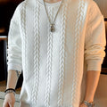 Maglione da uomo Valstrend in tessuto a maglia, girocollo, maniche lunghe, tinta unita, vestibilità regolare, ideale per autunno/inverno