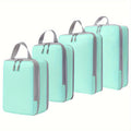 4pcs Compression Luggage Packing Organizer Set, Lightweight Handheld Packing Cubes, Clothing Underwear Shoes Storage Bags For Travel Use